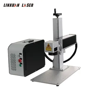 20W 30W 50W Wit Plastic Fiber Laser-markering Machine Voor Metalen Qr Code Bar Code Autosleutel laser Marker Machine