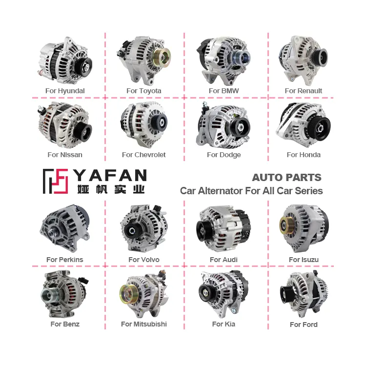 Alternator mobil listrik otomatis untuk BMW Kia Ford Honda VW Audi Chevrolet Benz Toyota 12V 24V alternator suku cadang mobil