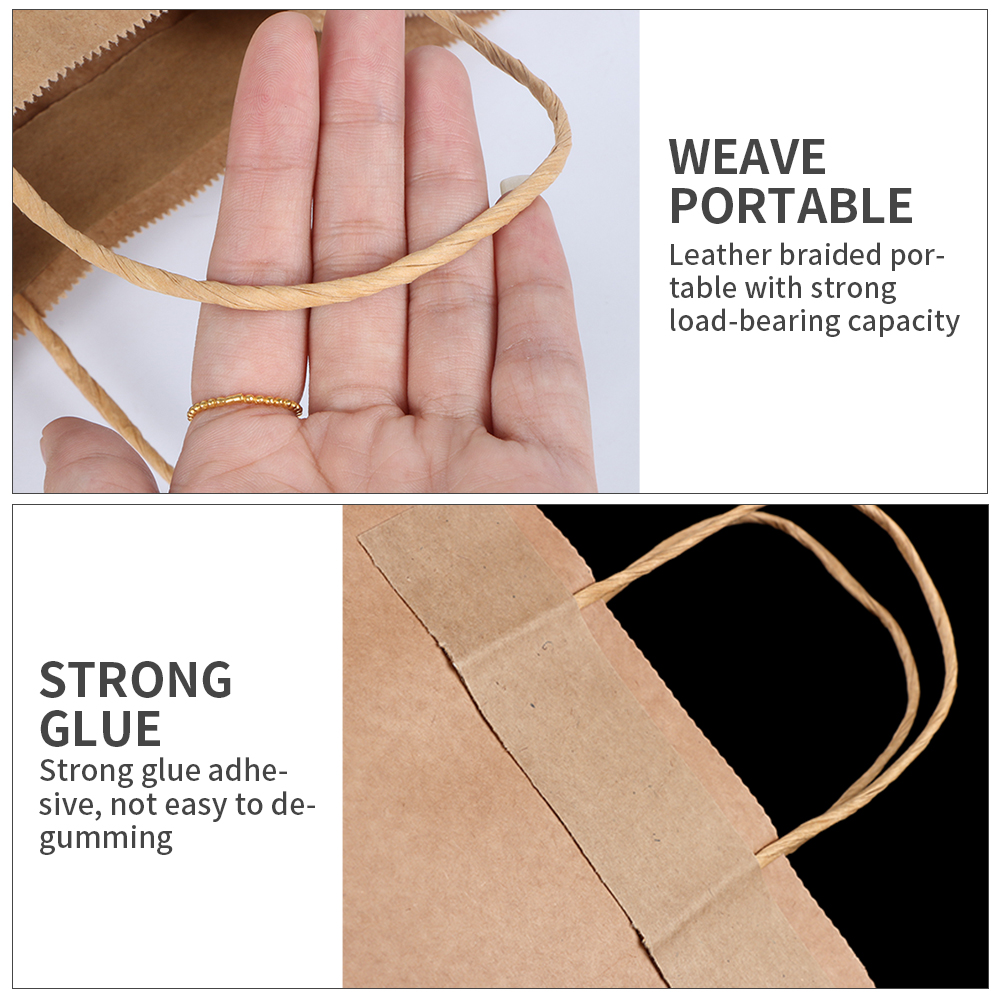 Custom Printing Recycled Restaurant Coffee Food Takeaway Carry Packaging Brown Kraft Paper Bags with your logo