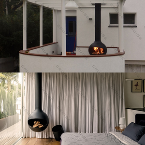 CRUISE 360 °   <span class=keywords><strong>Caminetto</strong></span> Sospeso Decorativo <span class=keywords><strong>per</strong></span> Villa con Rotazione Libera, <span class=keywords><strong>Caminetto</strong></span> Elettronico a <span class=keywords><strong>Carbone</strong></span> 600mm Senza Riscaldamento - Product Image 3