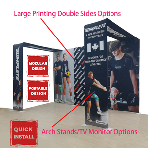 Cadre en aluminium pour affichage publicitaire, toile de fond portable, stand d'<span class=keywords><strong>exposition</strong></span>, équipement pour salon professionnel - Product Image 4