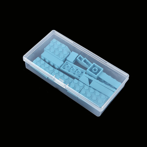 Pequeño cuadrado claro joyas <span class=keywords><strong>de</strong></span> la batería <span class=keywords><strong>de</strong></span> almacenamiento <span class=keywords><strong>de</strong></span> caja <span class=keywords><strong>de</strong></span> plástico con tapa - Product Image 3