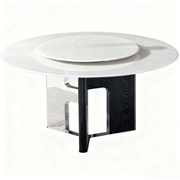 Ensemble table et chaise de salle à manger minimaliste moderne en dalle de pierre table à manger rectangulaire pour petits