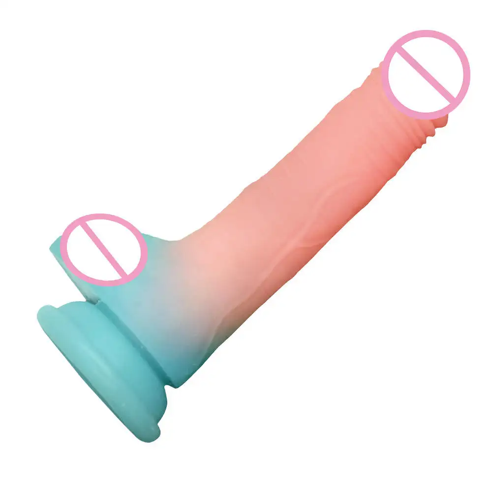 DH Realistic Luminous G-spot Dildos Women Hands-Free Suction Cup Cock Adult Sex Toys for Vaginal Anal Stimulation