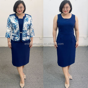 Ensembles de robes florales en gros pour femmes africaines, ensembles de vêtements personnalisés grande taille pour femmes, costumes de cérémonie pour dames, tenues décontractées de bureau - Product Image 2