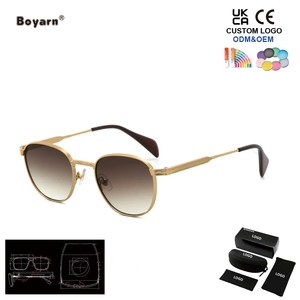 Boyarn 2027 Nuevas <span class=keywords><strong>Gafas</strong></span> de Sol Retro de Marco Pequeño, Modernas, Metálicas, Cuadradas, Versátiles, para Hombre y Mujer - Product Image 4
