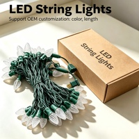 Guirlandes lumineuses LED C9 multicolores, étanches, décoratives, pour extérieur, jardin, arbre de Noël, mariage, fête, décoration de la maison