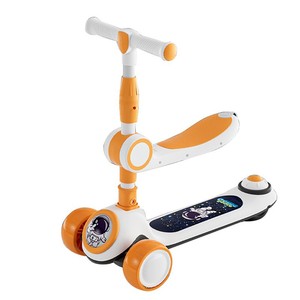 <b>Space</b> Explorer Kids <b>Scooter</b> 3 In 1 With Seat Height Adjustable For Ages 1 6 Years Push Operated Two Wheeled Vehicle - Product Image 2