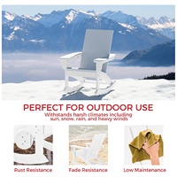 Fauteuil à bascule écologique en HDPE, panneau solide, sans décoloration, sans fissures, inodore, pour patio, camping, pelouse, jardin, cour