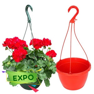 hot sale colorful garden flower pots plastic hanger basket pot hanging plant pot