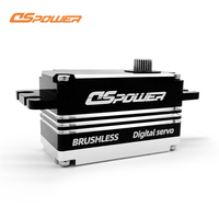 DSpower Moteur Brushless Étanche 17KG à Corps Court, Boîtier Métallique Numérique, Servo à Profil Bas pour Voitures RC 1/10 1/8, Drift et Robots