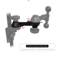Brazo oscilante doble para barco, cabezal de bola doble, soporte de monitor ajustable universal, montaje oscilante Dual para plotters