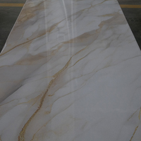 Vente en gros de feuilles de marbre en PVC, panneaux muraux en marbre UV, installation facile pour la décoration intérieure
