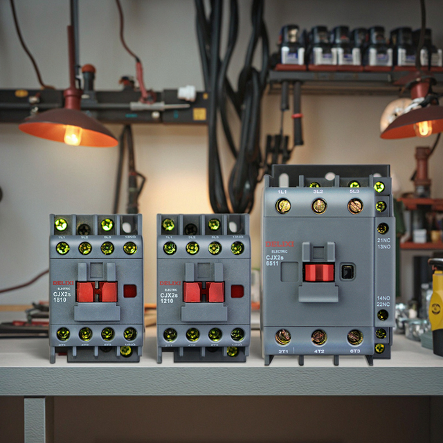 Delixi New Main Circuit 380V-220V Contactor CJX2S-1810 2510 3210 9A-95A Rated Magnetic Contactor AC 220V Contactor