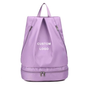 Nouveau sac à dos de sport en polyester imperméable et écologique de haute qualité avec cordon de serrage, poche zippée et logo personnalisé par sublimation - Product Image 1