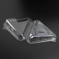 Nouvelle boîte à sushi jetable transparente épaissie avec couvercle, boîte à onigiri pour riz violet à emporter, boîte d'emballage triangulaire