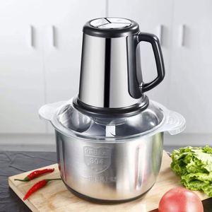 Picadora de Carne y Procesador de Alimentos Multifunción de Acero Inoxidable de 6L para Uso Doméstico, Ideal para Preparar Fufu y Picar - Product Image 2