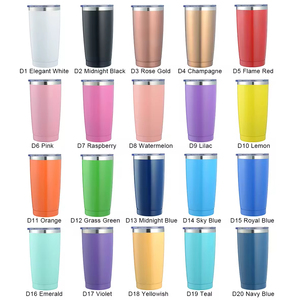 Custom logo 20 oz Vacuum Tumblers Wholesale Bulk 20oz Stainless Steel Tumbler Double Wall Travel Coffee Mug <b>with</b> Lid and <b>Straw</b> - Product Image 2