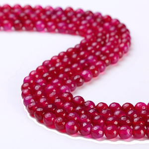 Pierres précieuses naturelles à taille brillante pour la fabrication de bijoux, perles d'agate et de cornaline de 8 mm et 3 mm de hauteur - Product Image 1