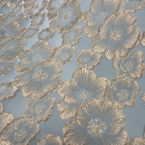 Tessuto Jacquard di Lusso Retrò con Rilievo Floreale Dorato per Abiti Cheongsam da Donna e Produzione di Borse - Product Image 1