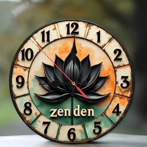 Round Wooden Wall <b>Clock</b> 25cm Silent Non Ticking Home Indoor Decor <b>Clock</b> - Product Image 1
