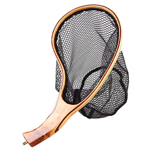 Red <span class=keywords><strong>de</strong></span> Pesca SEA PRO <span class=keywords><strong>de</strong></span> Madera <span class=keywords><strong>de</strong></span> Alcanfor Dorado con Malla Recubierta, Hebilla Magnética Resistente, Micro Ligera para Pesca <span class=keywords><strong>de</strong></span> Boca <span class=keywords><strong>de</strong></span> Caballo - Product Image 1