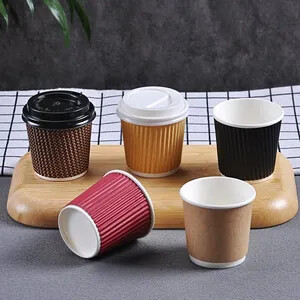 Gobelets à café en carton jetables à paroi simple, durables, compostables, certifiés, personnalisables, 9 oz - Product Image 6