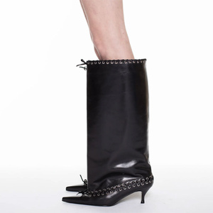 Autunno e inverno nuovi <span class=keywords><strong>stivali</strong></span> con <span class=keywords><strong>tacco</strong></span> alto con fiocco a spillo alla moda <span class=keywords><strong>stivali</strong></span> da donna con <span class=keywords><strong>tacco</strong></span> <span class=keywords><strong>largo</strong></span> - Product Image 1