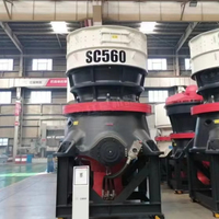 Concasseur à cône hydraulique monocylindre Hongxing SC560-F, cavité 560 kW, moteur 280-1512 t/h pour l'extraction de pierres dures
