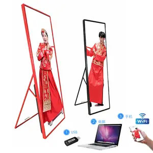 Vertical Poster Screen HD Full Color Indoor P1 86 Advertising Led Screen For Wedding