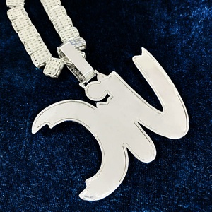 Benutzer definierte Baguette Zirkon Buchstabe Name Anhänger Männer HipHop Halskette Kette Custom ized Number Rock Rapper Schmuck