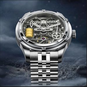 Reloj de Pulsera de Lujo para Hombre, Espejo de Zafiro, Resistente al Agua, Correa de Buceo, Pantalla Analógica, Diseño Hueco - Product Image 3