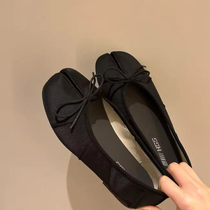 Zapatos Planos de Satén Estilo Bailarina con Punta Separada para Mujer, Novedad Primavera/Verano 2026, Zapatos Bajos con Punta Abierta - Product Image 6