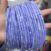 Perles en vrac cylindriques et rectangulaires en pierre de Shoushan turquoise synthétique, 4*13mm, pour la fabrication de bijoux