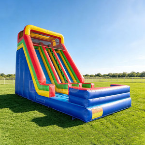 Tobogán Inflable Doble de Colores, Tobogán Inflable de PVC Resistente de Grado Comercial Apto para Eventos de Alquiler. - Product Image 1