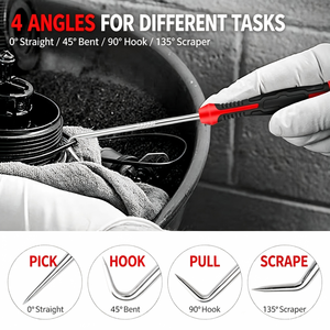 Oil Seal Removal Tool Kit Stainless Steel Hook Puller Screwdriver Set 4-Piece LED Lighting Soft Case for <b>Car</b> O Ring Auto <b>Repair</b> - Product Image 4