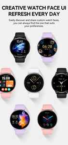 สมาร์ทวอทช์ 3ATM P125 หน้าจอ AMOLED ระบบสัมผัส สำหรับ IOS และ Android พร้อมฟังก์ชันติดตามการนอนหลับและรับสาย - Product Image 3