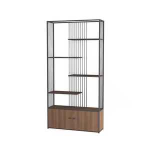 Étagère murale moderne multi-niveaux en mélamine et métal pour la présentation de produits cosmétiques, personnalisée pour les boutiques de marques de soins de la peau - Product Image 1