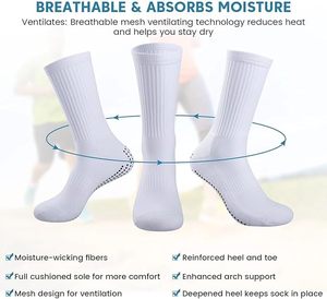 Calcetines Deportivos Personalizados para Hombre, Antiolor, Transpirables, Acolchados, con Logotipo en el Puño, para Correr, Gimnasio, Deportes de Equipo, Jóvenes y Niños - Product Image 2