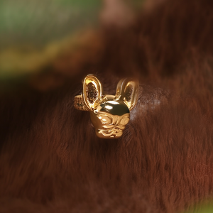 Fashion <b>Rings</b> Gold Plated 316L Stainless Steel Animal Head Design Adjustable Size For Women Men Jewelry - Product Image 3