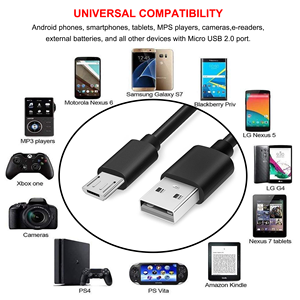 Cables Micro USB V8 Blancos de 1M (3.3 pies), Carga Rápida de 3A, Transferencia de Datos, Cables de Carga de PVC para Teléfonos Android, Tabletas e Impresoras - Product Image 6
