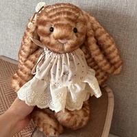 Boneka Kelinci Bashful Range 31cm Motif Garis Harimau, Koleksi Boneka Kelinci Bashful, Isi Kapas PP, Dapat Dicuci, Super Lembut, Hadiah Ulang Tahun