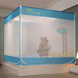 Yourte mongole Anti-chute pour usage domestique drap <span class=keywords><strong>de</strong></span> <span class=keywords><strong>lit</strong></span> <span class=keywords><strong>de</strong></span> 1.8 mètres pour enfants sans support d'installation <span class=keywords><strong>lit</strong></span> épais <span class=keywords><strong>moustiquaire</strong></span> pour bébé - Product Image 1