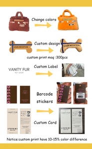 Op maat gemaakte hondenknuffels groothandel dierenwinkel gratis cadeaus kleine middelgrote honden puppy piepspeelgoed luxe kauwaccessoires voor huisdieren - Product Image 2