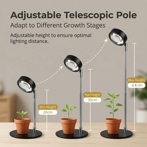 Lampe de culture à spectre complet avec lentille de focalisation pour plantes, fleurs, aquariums et paysages miniatures, réglable en hauteur, haute performance - Product Image 3