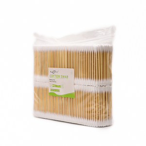 Botões de orelha redondos para mim, embalado com bastão de bambu para orelhas, 1000 unidades, em sacos de polibag - Product Image 1
