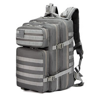 Sac à dos tactique JSH Oxford en nylon avec doublure Molle, 45L, antivol, camouflage, pour les voyages, vente en gros, logo personnalisé