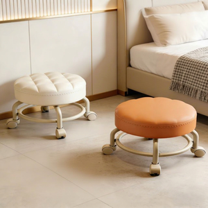 Tabouret en tissu doux à forme géométrique avec roulettes pour enfants de 0 à 6 mois, unisexe, usage domestique - Product Image 1
