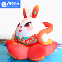 Lapin gonflable personnalisé pour la décoration de festivals, les activités de vacances, les publicités commerciales