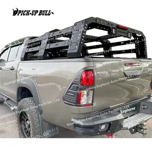 PICK-UP BULL Universal Roof Basket Rack 4x4 Cross Bars Roll Bar para Isuzu Dmax Ford Ranger BT 50 2022 Hilux Roof Rack